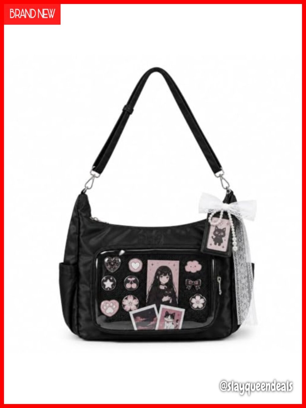 Ita Bag Crossbody Lace Pin Display Messenger Kawaii Lolita Purse